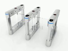 Slim Swing Gate Turnstile Access Management Automatic Swing Gates With Face Recognition