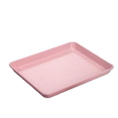 China Nonstick Rectangular Baking Sheet Stocked Tray Pan Carbon Steel Baking Cookie Pink Bakeware for Oven Baking for sale