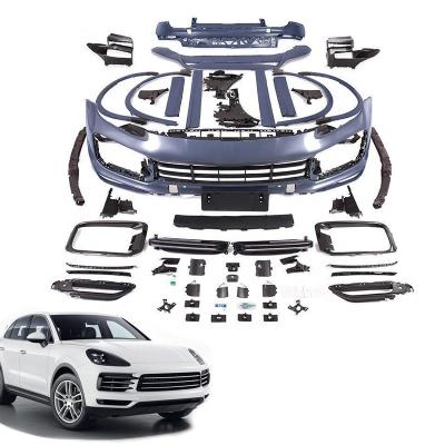 China Upgrade Facelift Suitable for 2015 Porsche Cayenne 958.2 Upgrade For Porsche 2018 Over Bumper Upgrade 9Y0 Style Front Bumper Full Body Kit for sale