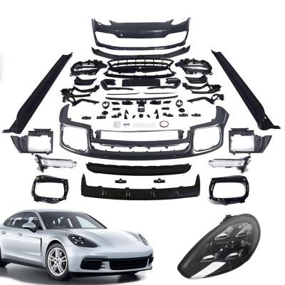 China Upgrade Facelift Bodykit For Panamera 2017 Upgrade 970.2 970.1 To Over 2017 971.1 PP GTS Front Bumper Body Kit Headlight LED Lights for sale