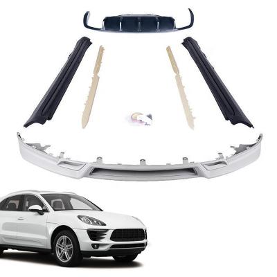 China Facelift Upgrade Bodykit For Porsche Makan 2014 Upgrade 95B.1 To Macan TKT 2017 PP Material Front Bumper Body Kit Headlight LED Light for sale