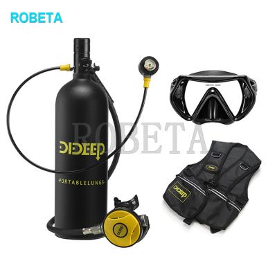 China Underwater Sports Customized Colorful Logo Empty Gas Cylinder 1/2L Scuba Diving Oxygen Cylinder Scuba Tank for sale