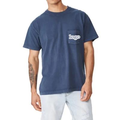 China Summer Breathable High Quality Cotton Custoized Clothing Men's Oversized Loose Fit T-shirt With Pocket for sale