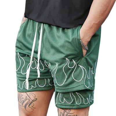 China YS0511D Custom Anti-Wrinkle Mens Gym Training Shorts Plain Over The Knee Mesh Shorts Sublimation Mesh Men Shorts for sale