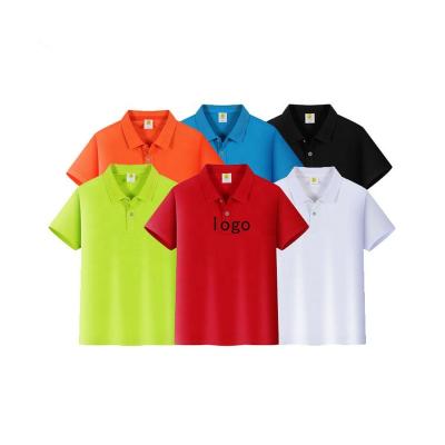 China YS0125C Wholesale New Summer Kids Stretch Sleeve Cotton Short Uniform Anti-Shrink Polo Shirt Polo Shirts Yellow 100% Plain for sale