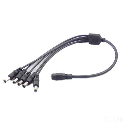 China Power Factory 8 In 1 Waterproof Power Cable 1 Female To Male 8 Way Splitter DC Power Cable For CCTV Camera Accessories for sale