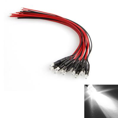 China Toy Cable Glow Light Bulb Led Lamp Free Shipping DC 12V 20cm Diode Wired Pre Warm Emitting 3mm 5mm for sale