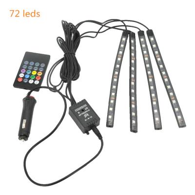 China DC 12V SMD 5050 Car Auto Interior Decorative Easy Floor Atmosphere Ambient Lamp Led RGB Strip Lights for sale