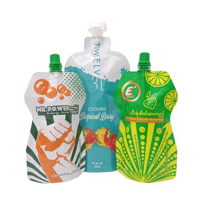 China Custom Pouch Customized Eco Friendly Biodegradable BIODEGRADABLE Juice Drink Bag With Spout for sale