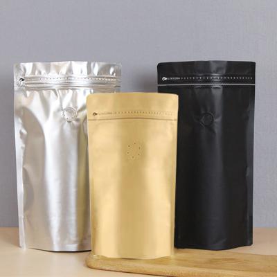 China China Supplier Lowest Price Recyclable Kraft Paper Stand Up Pouch Paper Bags For Coffee Package With Valve And Side Zipper for sale