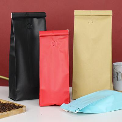 China Chaozhou Recyclable Factory Wholesale Low Price 12oz 500g Kraft Paper Stand Up Pouch Bags For Coffee Packaging With Valve for sale