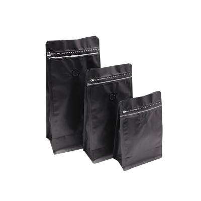 China Black Custom Coffee Bags 250 GR Side Gusset Moisture Proof Bottom Stand Up With Valve for sale