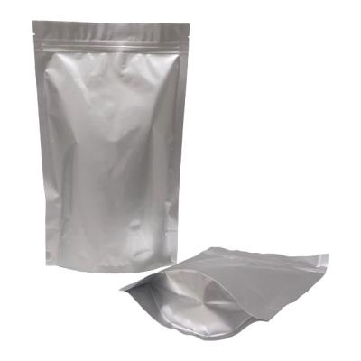 China BIODEGRADABLE Wholesale Silver Pure Aluminum Long Term Food Packet Storage Rice Packing Bag With Zipper for sale