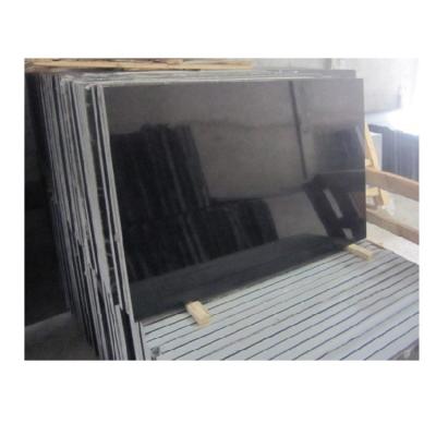 China 600x1200mm Shanxi Black Granite Slabs Asian Top Polished Pure Black Granite for sale