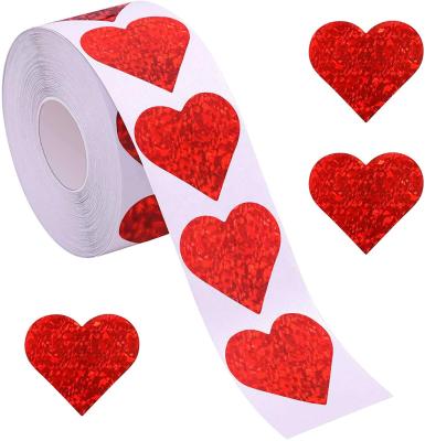 Κίνα Waterproof Label Scrapbooking Gift Packaging Seal Heart Shaped Birthday Party Wedding Supply Stationery Valentine's Day Stickers προς πώληση