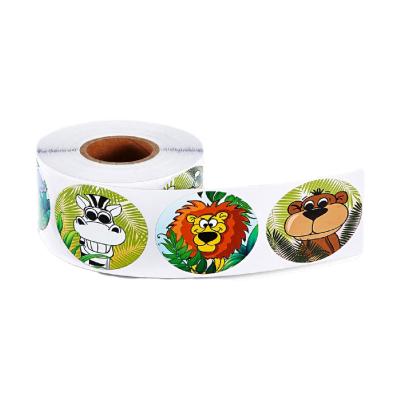 China Waterproof Zoo Cartoon Animal Around Stickers Cute Scrapbooking Stickers For School Teacher Reward Kids Rewards Stationery Animal Stickers for sale