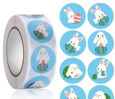 China Child Seal Waterproof Packaging Label 2D Online Round Self Adhesive Labels Custom Design Waterproof Printing Vinyl Logo Sticker for sale