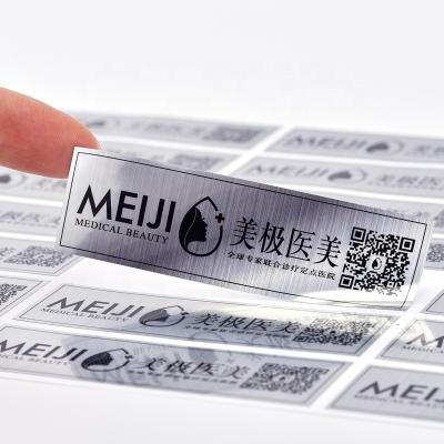 China Custom Waterproof Printing Vinyl Wrapping Logo Sticker 2D Round Self Adhesive Labels Online Waterproof Mute Silver Seal Valentine's Day zu verkaufen