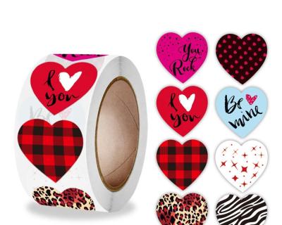 China Valentine's Day Waterproof Seal Dumb Silver Online Round Self Adhesive Labels 2D Custom Design Waterproof Printing Vinyl Logo Sticker zu verkaufen