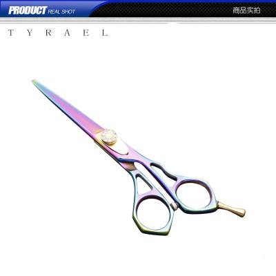 China Titanium Hair Beauty Rainbow Color Hair Salon Stylist Shears Cutting Scissors for sale