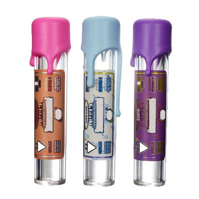 China Eco-friendly pre-rolled acrylic tube child resistance fair cone tube with label stickers for packwoods CIGAR backwoods Runtz prerolls for sale