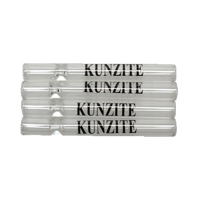 China KUNZITE 10cm Length Straw Tube Cigarette Filter Glass Pipes Glass Filter Tips for sale