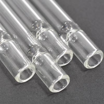 China KUNZITE 10cm Length Minimalist Glass Straw Tube Cigarette Filter Pipes Thick Pyrex Glass Smoking Pipes Straw Tube Cigarette Filter Pipes for sale