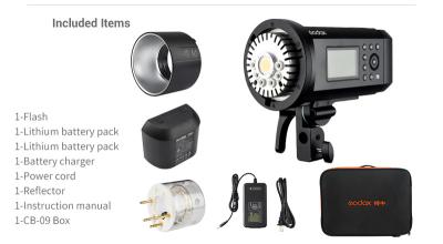 China All-in-one Outdoor Flash600Ws Strong Power0.01~0.9s recycle time12 con GODOX AD600 Pro 2.4G TTL Outdoor flash light with big 38W LED modeling lamp for sale