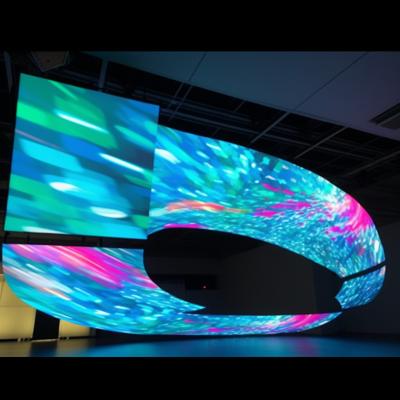 China Ecrã LED flexível personalizado P3.91 Creative LED Screen ROHS à venda