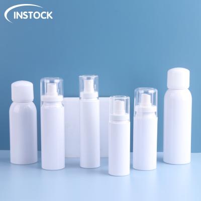 China Skincare Packaging PET Airless Spray Bottle 80ML 100ml 120ml 150ml With Press Cap for sale