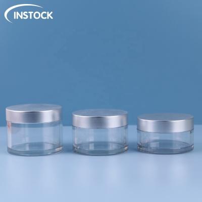 China 1 oz 2 oz 15 ml 30 ml Jarrón de crema para el cuidado de la piel, Cosméticos Jarrones de plástico transparente con tapas en venta