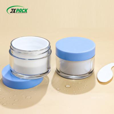 China 30g 50g PETG Cosmético Jarrón de crema para la crema de labio Contenedor de exfoliante en stock Jarrones vacíos de ámbar en venta