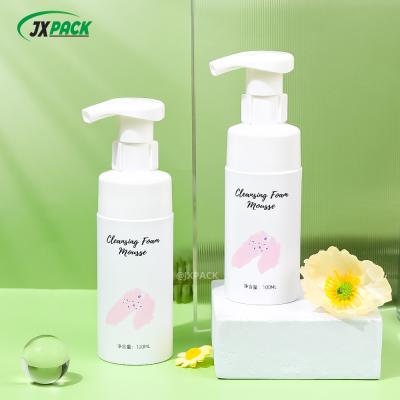 China Cosmetic Foam Pump Bottles 200ml Pink PET Foam Bottle With Silicone Brush for sale