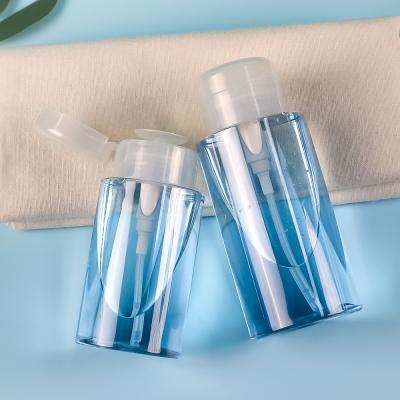 China Transparent Makeup Remover Bottle 400ml With Two Buckles Leak Proof for sale