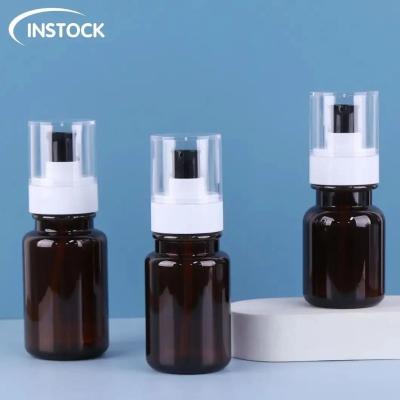 China 40/60/80/100/120/160ml Round Spray Bottle Empty Reagent Pump Bottle Cream Serum Cosmetic Skincare Plastic Lotion Pump for sale