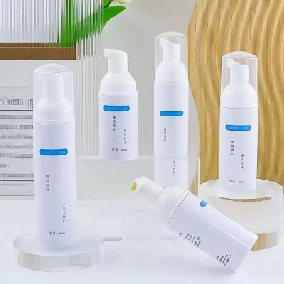 China Cosmetic Tooth Cleaning Foam Mousse Bottle 60/50ml Pet Plastic Empty Hand Sanitizer Bottle for sale