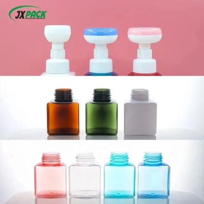 China Garrafa vazia de espuma para cuidados com a pele 100 120 150 200 250 ml garrafa de espuma de sabão de banho branco garrafa de espuma de flores de animais de estimação transparente à venda