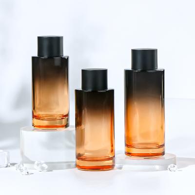 China Zylinderrunder Matte Frost 100ml 120ml 150ml Hautpflege Verpackung Luxus Kosmetik Körperöl Glas Toner Flasche zu verkaufen