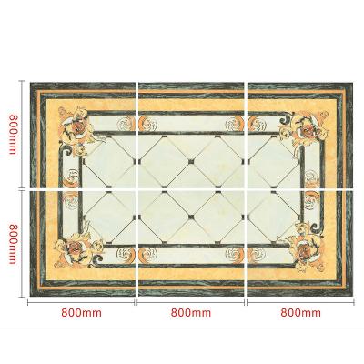 China Modern Printed Hotel Polish Porcelain Carpet Tiles Low Price Bangladesh 3d Commercial Ceramic Carpet Tile for sale