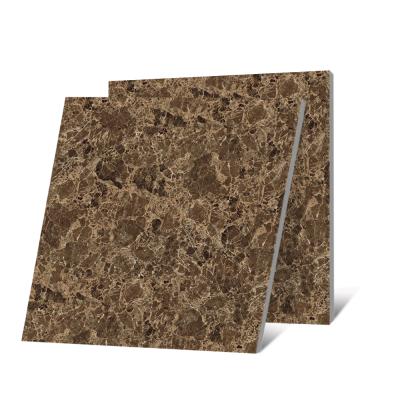 China High glossy polished glazed floor tiles in modern brown color for sale