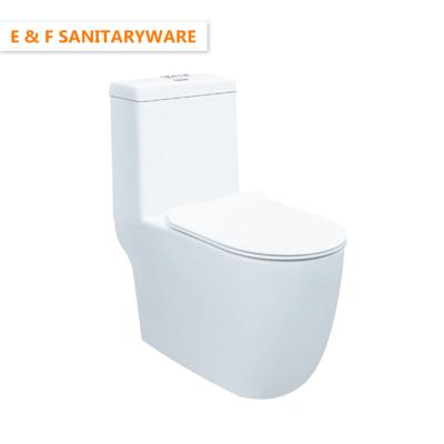 China Ceramic One Piece Toilet Bowl WC Double-Flow Ware Ceramic Toilet Easy Clean Sanitary Cheap Tankless Porcelain for sale