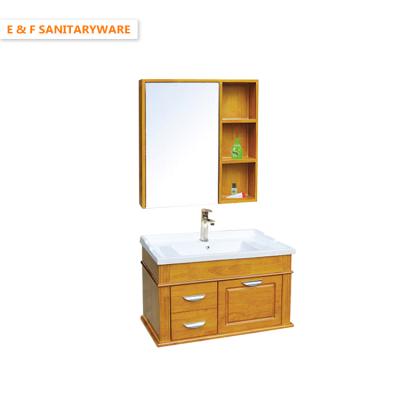 China 42 Inch Grain Bathroom Furniture Cabinets Wholesale Waterproof Wooden Vanity Low Price Modern Solid Wood Vanity 24 for sale