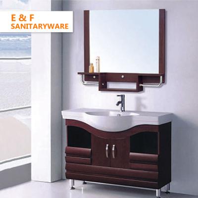 China Cheap Import Waterproof Porcelain Vanity Bathroom Sinks For Sale Japan Style Standing Solid Wood 36 Inch Bathroom Vanities Simple for sale