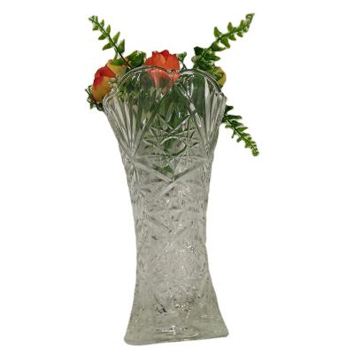 China Eco-friendly European creative vase transparent color living room decoration dried flower arrangement glass vase for sale