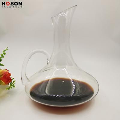 China Wholesale Viable Single Good Quality 1600ml Clear Glass Wine Decanter For Wine for sale