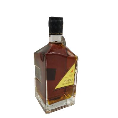 China High Quality Custom Recyclable Square Beverage Hoson Brandy Cork Liquor Bottles for sale