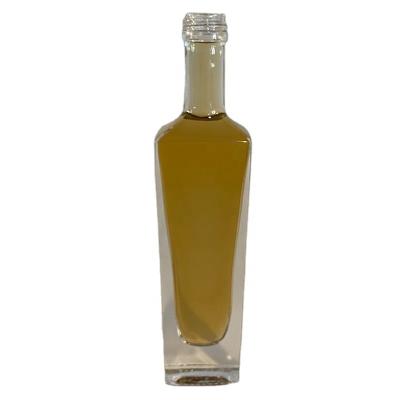 China Luxury Stocked Packaging Glass Bottles Vodka Hoson Square 50Ml Liquor Flat Empty Wine for sale