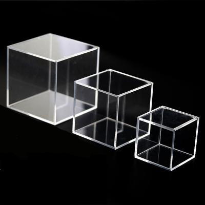 China Custom Acrylic Transparent Storage Box Lipstick Cosmetics Dustproof Home Office Home Matte Storage Box With Cover SNH for sale