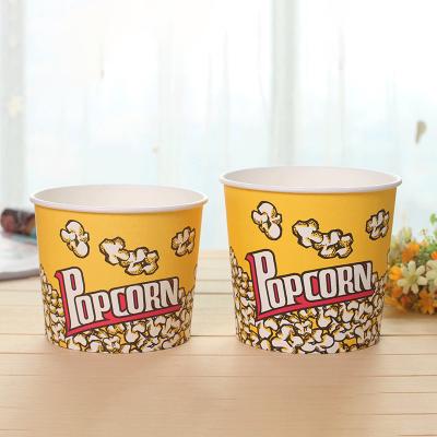 China Factory Wholesale Disposable Food Container Custom Logo Printed Popcorn Cups Popping Bucket for sale