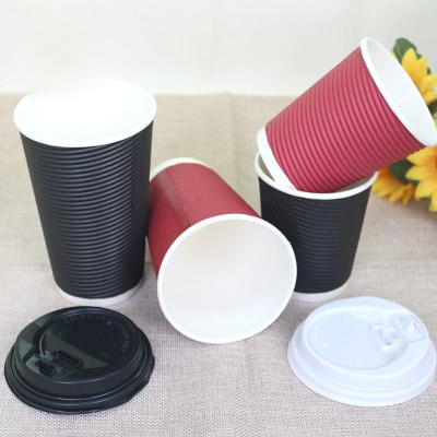 China Wholesale Disposable Custom Paper 8oz/14oz/16oz Coffee Paper Cups For Hot Drinks for sale